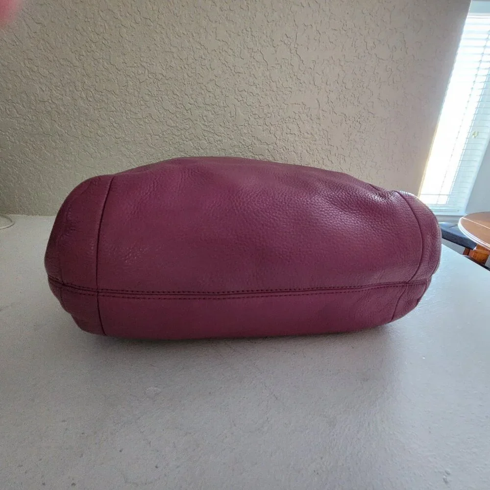 Coach Avery Purple Leather Shoulder Bag Handbag